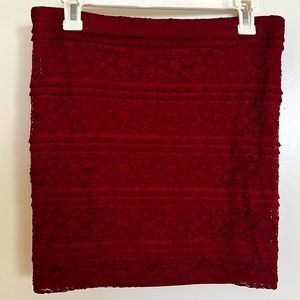 Forever 21 Sexy Goth Blood-Red Mini Skirt